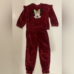 Disney Minnie Mouse Burgundy Top marching set